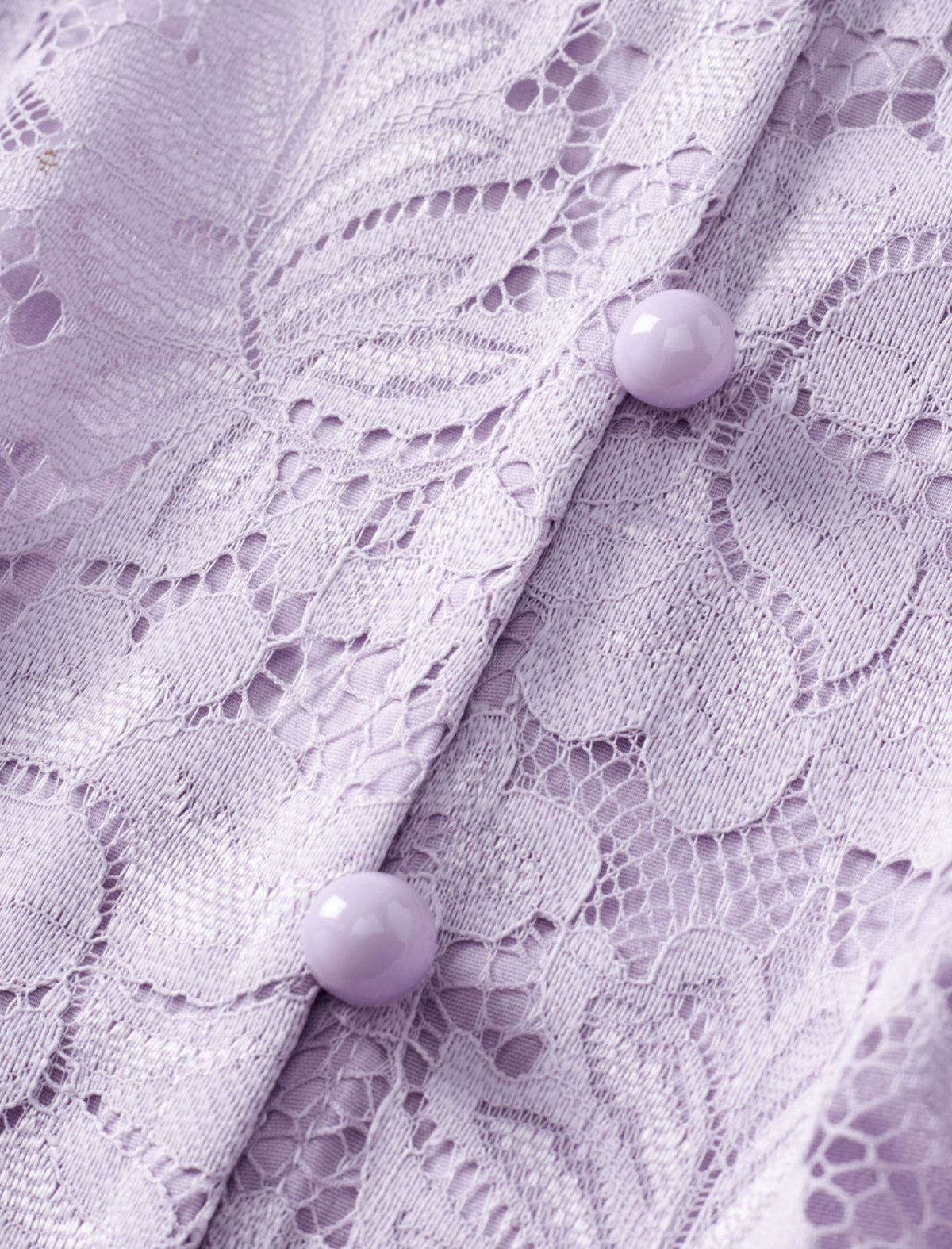 Lace V-Neck Ruffle Detail Puff Sleeve Top