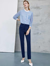 Blue Geometric Print Blouse