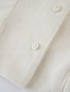 Linen Blend V-Neck Button Front Vest