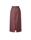 Straight Midi Skirt with Button Detail