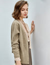 Classic Knit Button-Front Jacket