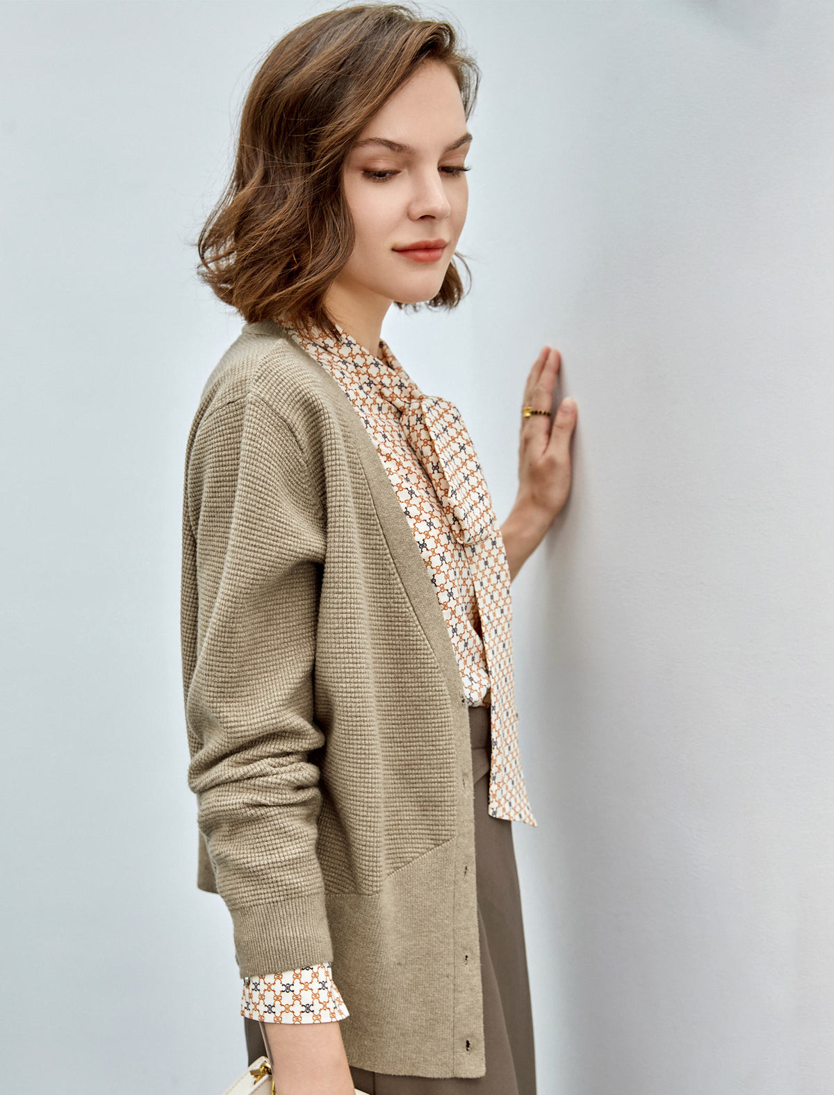 Classic Knit Button-Front Jacket