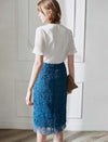 White V-Neck Short Sleeve Chiffon Top