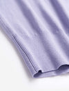 V-Neck Cable-Knit Short Sleeve Top