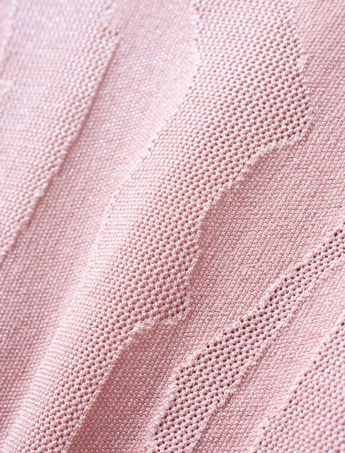 Pink Textured Short Sleeve Knit Top