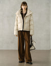 Half‑Zip Ribbed Wool Blend Sweater with Contrast Trim
