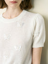 3D Butterfly Embroidered Knit Top