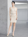 Chain-Trimmed Pocket in a Blended Fabric Knit Skirt