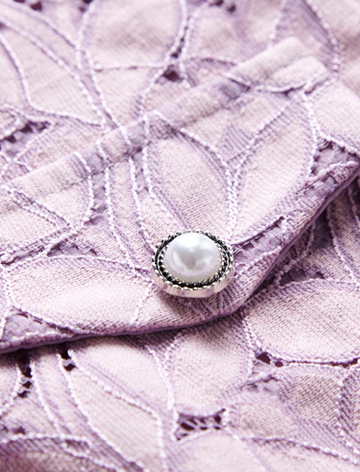 Lilac Floral V-Neck Lace Dress