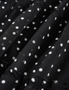 Chiffon Black Polka Dot Tiered Midi Skirt