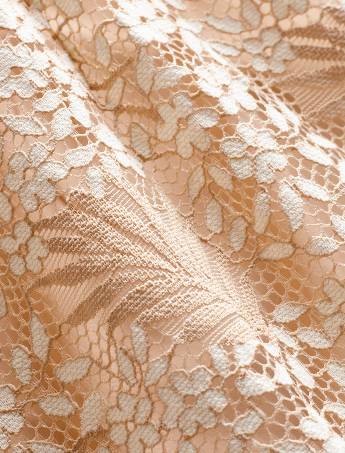 Floral Lace Ruffled Hem Midi Dress