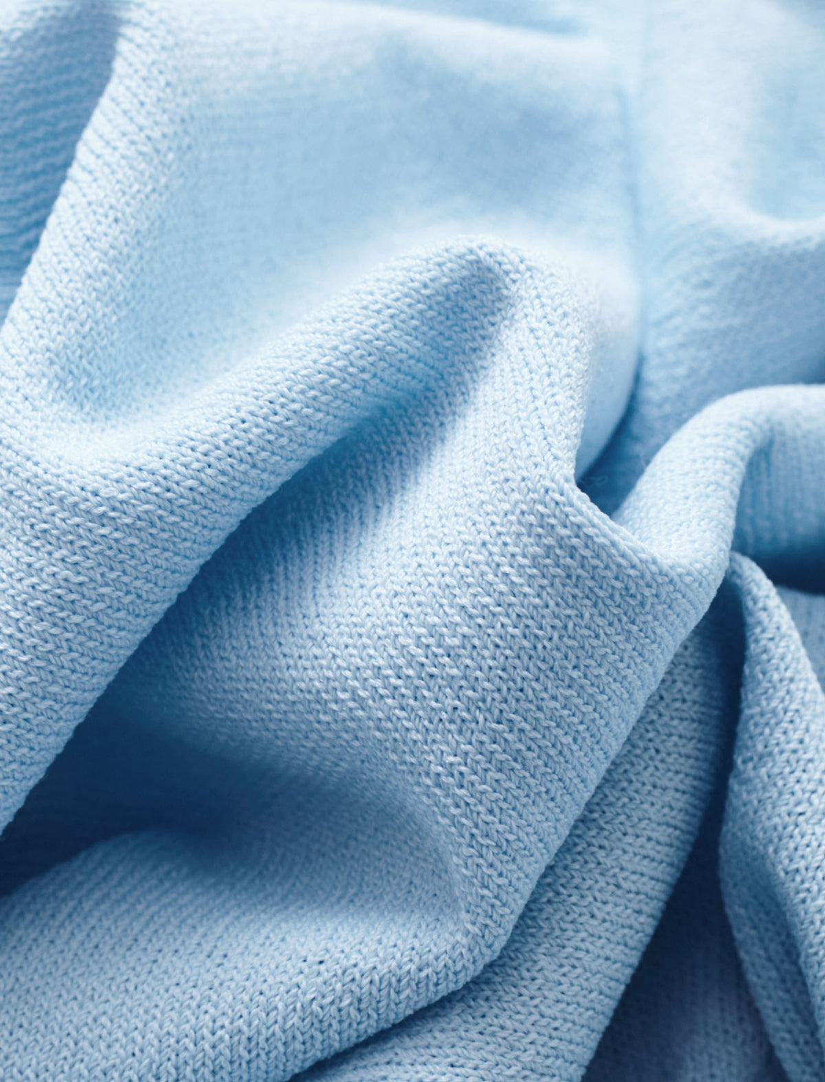 Light Blue V-Neck Short Sleeve Knit Cardigan