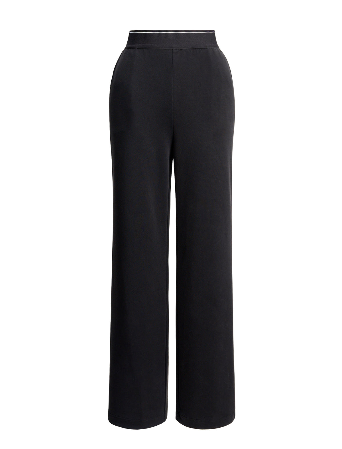 High‑Waist Solid Wide‑Leg Trousers