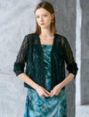 Sheer Lace Button Front Cardigan