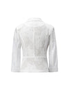 Lace Tailored Blazer with Three Quarter Sleeves