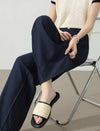 High Waisted Navy Wide Leg Pants