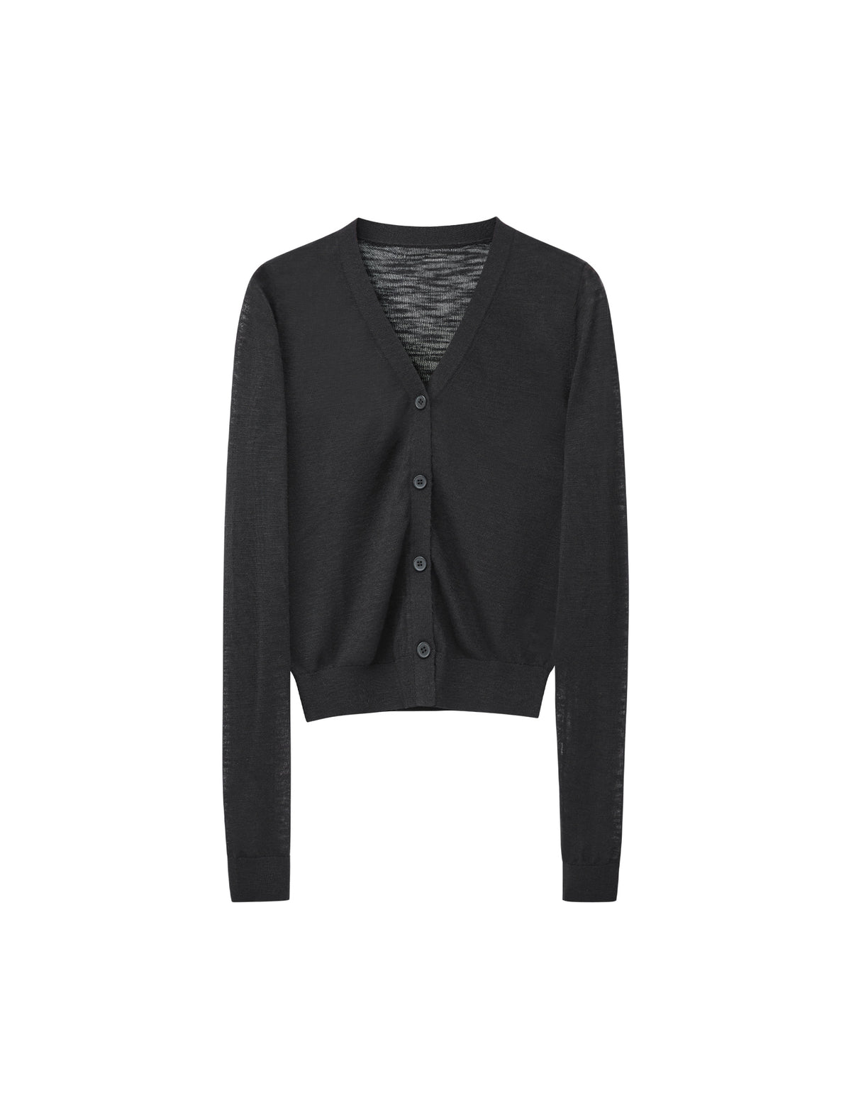 Lightweight Solid Color V-Neck Knit Cardigan