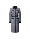 Colorblock Collared Pocket Fitted Dress