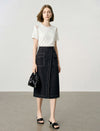 Cut Out Embellished Short Sleeve Tee
