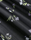 Black Mesh Floral Midi Skirt