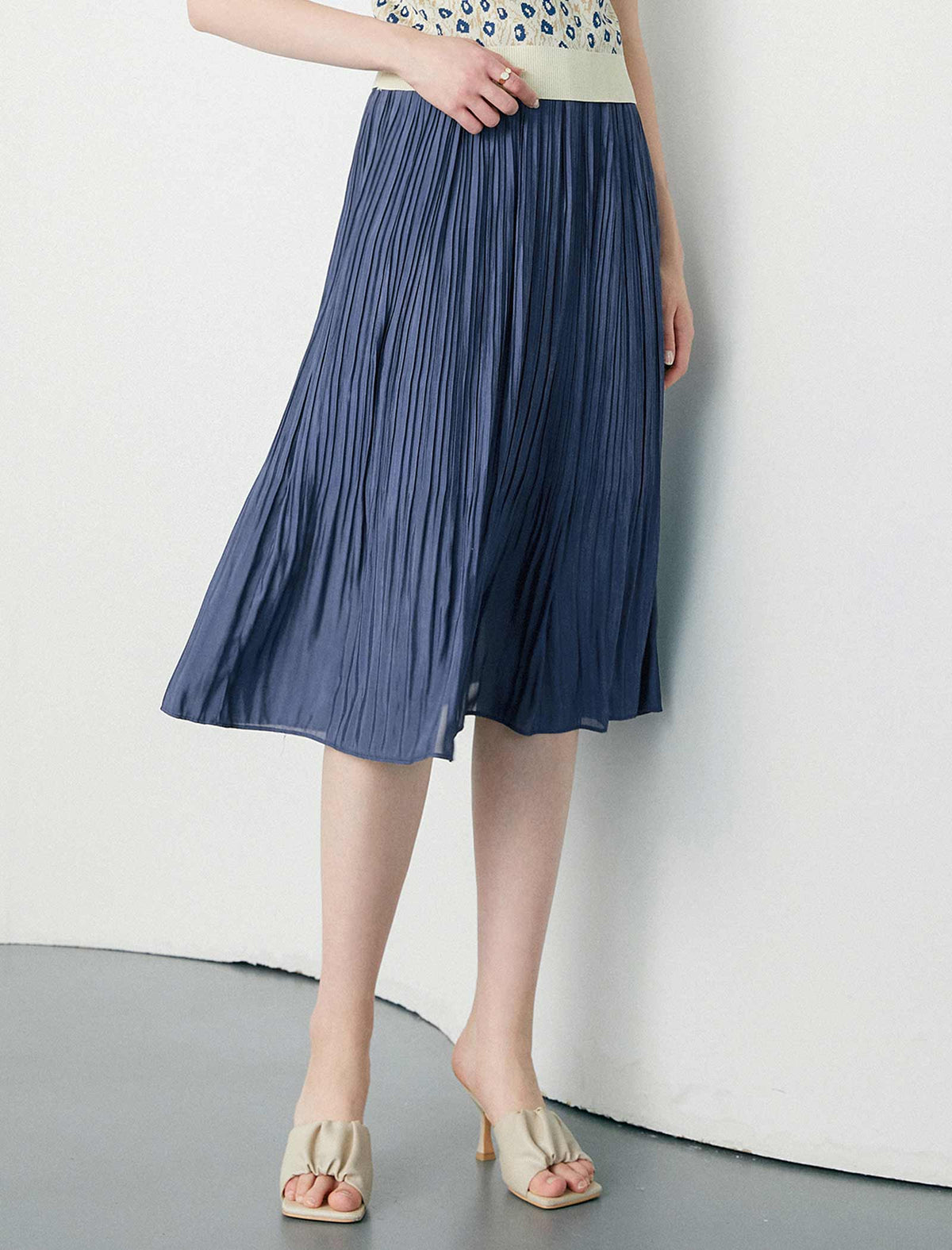 Minimal Pleated A-Line Skirt