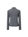 Slim Fit Polo Collar Ribbed Knit Sweater