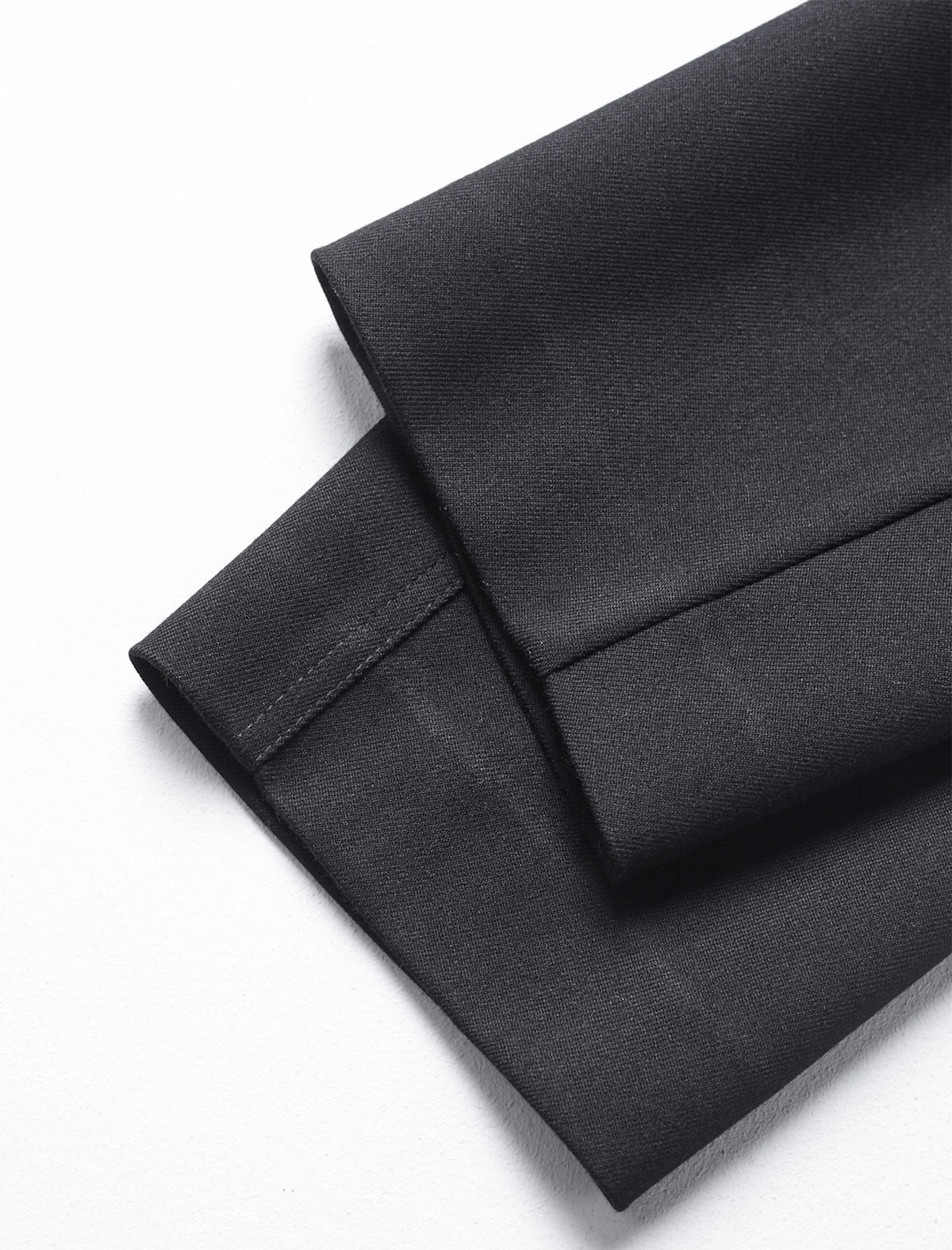 Black High-Waisted Tapered Pants