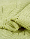 Light Green Pearl-Embellished Short Sleeve Cardigan
