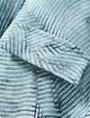 Textured Pattern Stand Collar Belt Detail Blouse