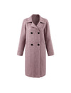 Wool Blend Collared Double-Breasted Pocket Coat
