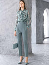 High-Waisted Tailored Tapered Pants