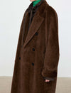 100% Alpaca Double-Breasted Wool Long Coat