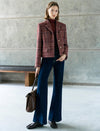 Slim Fit Mock Neck Long Sleeve Knit top