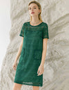 Lace Shift Above Knee Dress