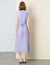 Tencel Linen Blend Belted Midi Dress