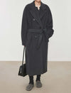 Wool-Cashmere Double-Breasted Long Coat