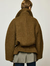 Wool-Alpaca Blend Belted Short Coat