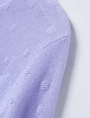 Lavender Scalloped Short Sleeve Knit Top
