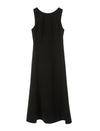 Back V-Cut Sleeveless Midi Dress