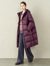 Long Hooded Down Coat