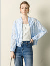 Sheer Floral Lace Zip-Up Sun Jacket