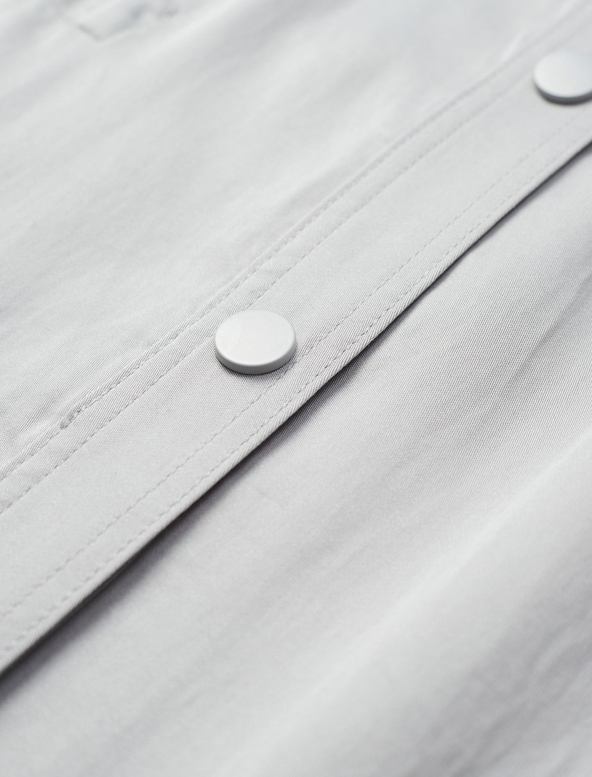 Gray Tencel Waist-Defining Mid-Length Shirt Cardigan