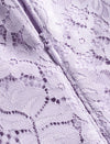 V-Neck Lilac Lace Midi Dress