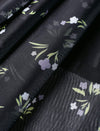 Black Mesh Floral Midi Skirt