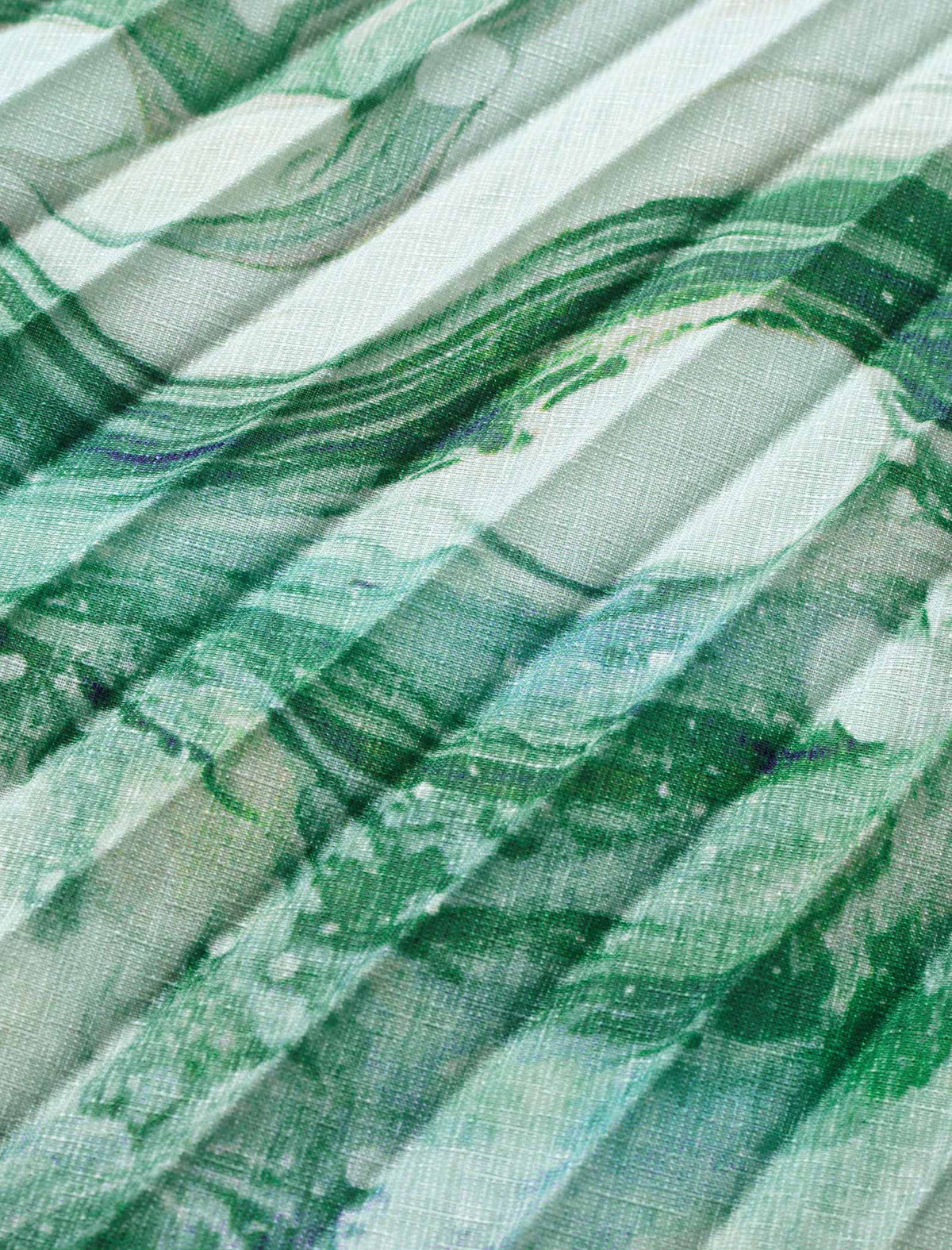 Marble Print Pleated Midi Skirt