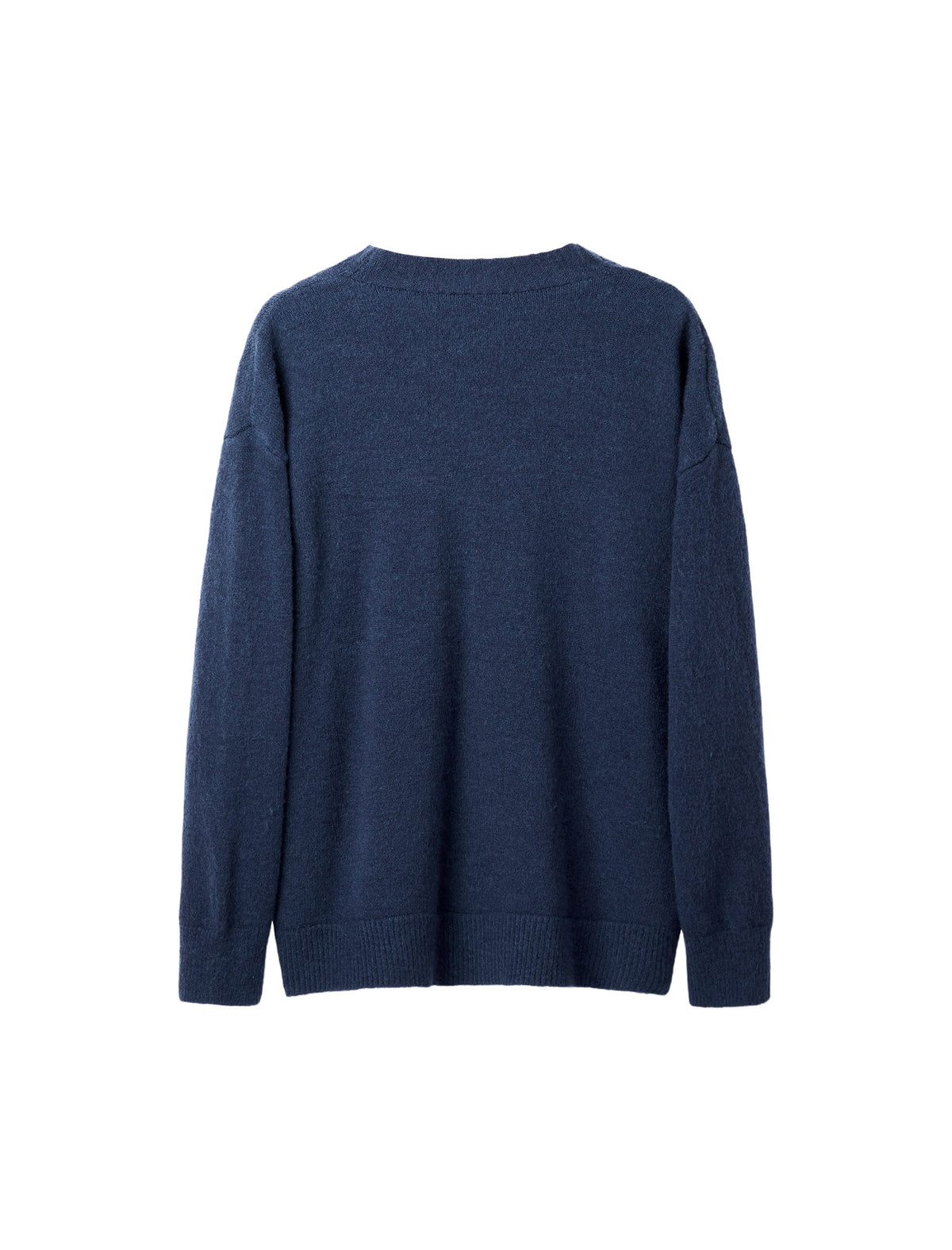 Heart Embroidered Round-Neck Button-Front nit Cardigan