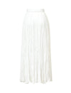 Flowy Textured Pleated Midi Skirt