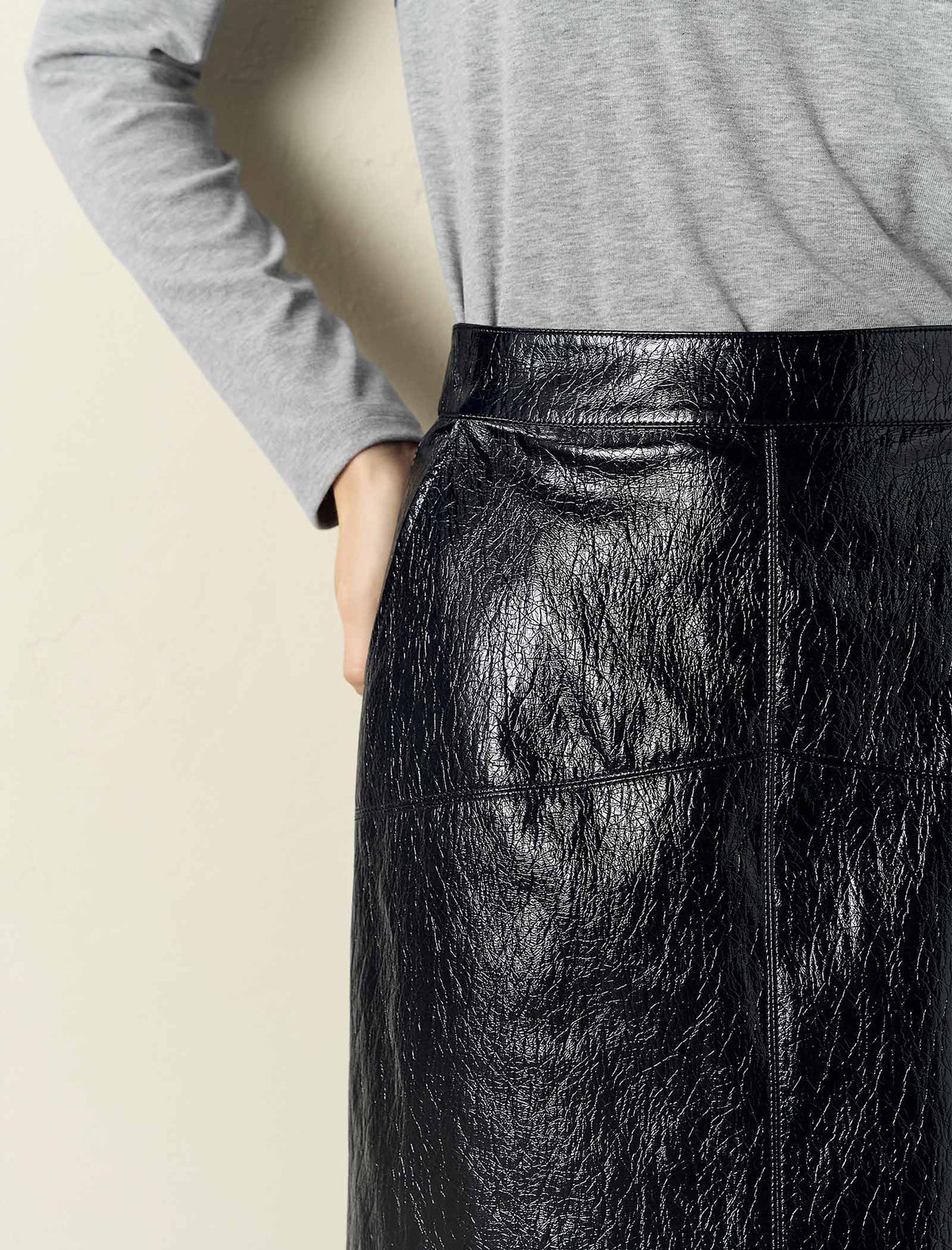 Faux Leather Mini Skirt