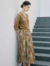 Retro Jacquard V-Neck Knit Cardigan