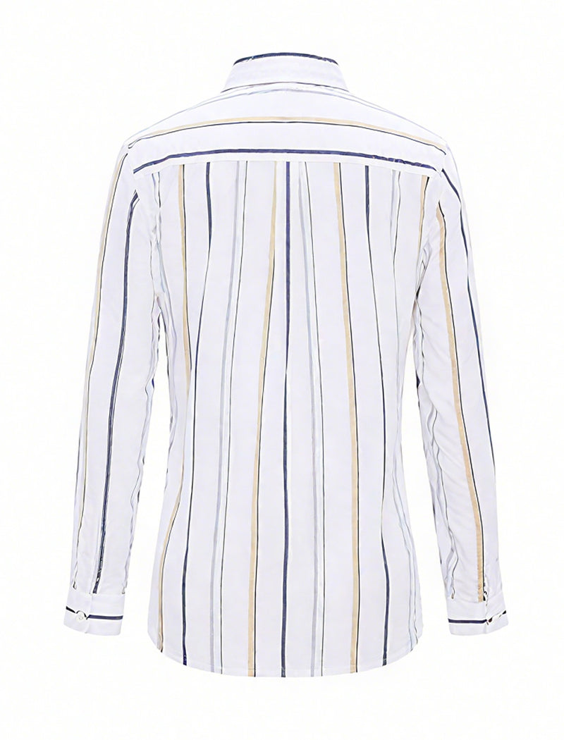Striped Button-Down Shirt
